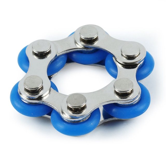Blue 6 Knots Bracelet Bike Chain Fidget Toy for Stress Relief