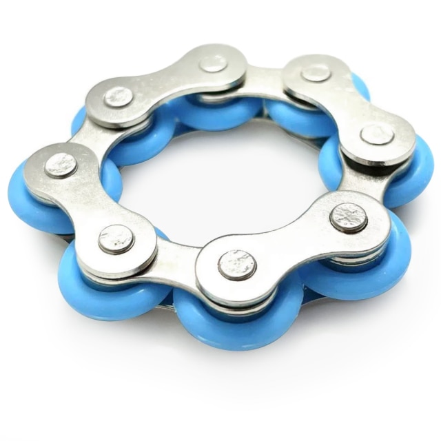 Light Blue 8 Knots Bracelet Bike Chain Fidget Toy for Stress Relief