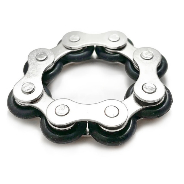 Black 8 Knots Bracelet Bike Chain Fidget Toy for Stress Relief