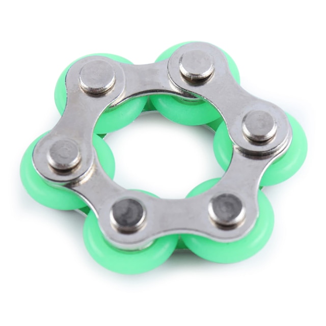 Green 6 Knots Bracelet Bike Chain Fidget Toy for Stress Relief