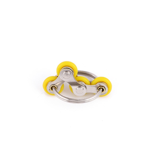 Yellow Ring Bike Chain Fidget Toy for Stress Relief