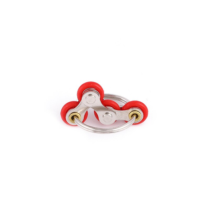 Red Ring Bike Chain Fidget Toy for Stress Relief