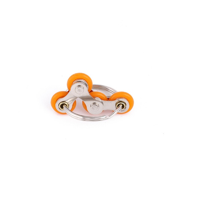 Orange Ring Bike Chain Fidget Toy for Stress Relief