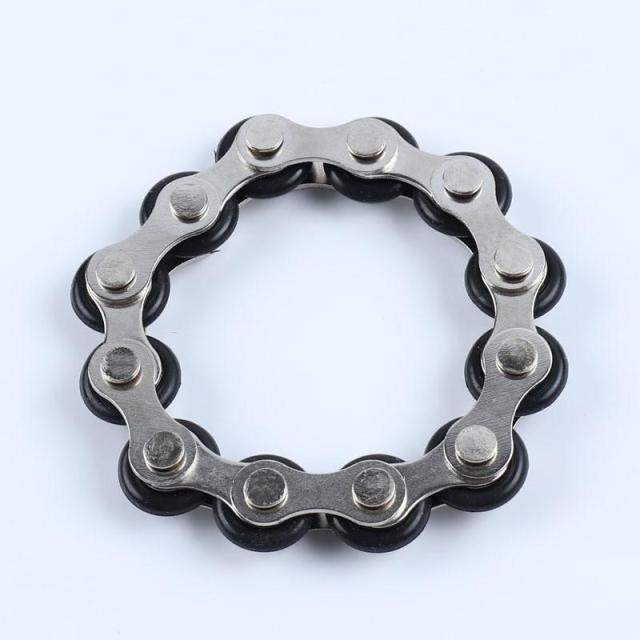 Black 12 Knots Bracelet Bike Chain Fidget Toy for Stress Relief