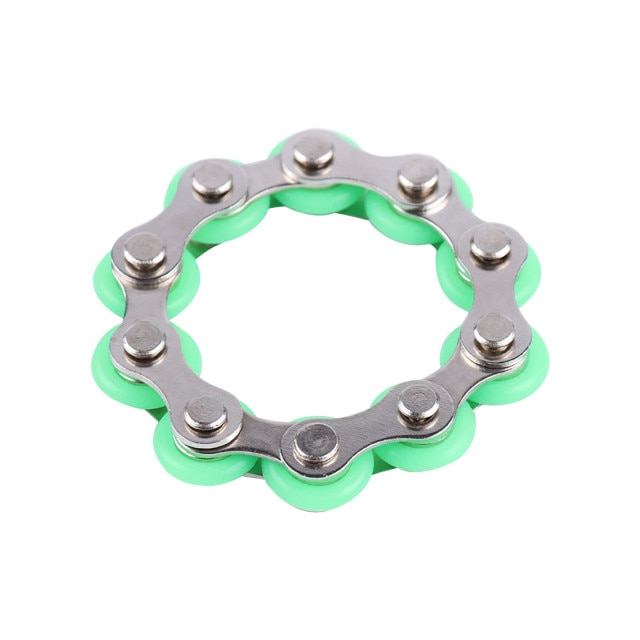 Green 10 Knots Bracelet Bike Chain Fidget Toy for Stress Relief