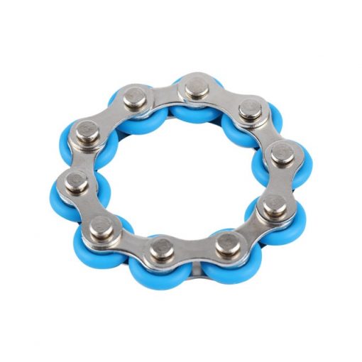 Blue 10 Knots Bracelet Bike Chain Fidget Toy for Stress Relief