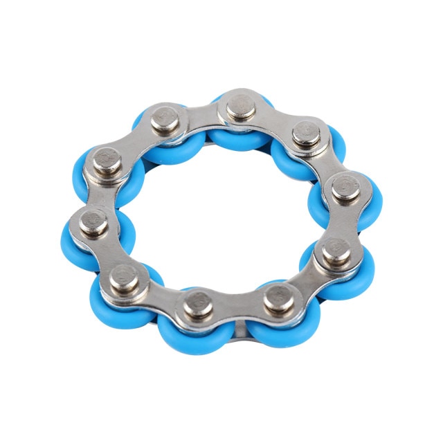 Light Blue 10 Knots Bracelet Bike Chain Fidget Toy for Stress Relief