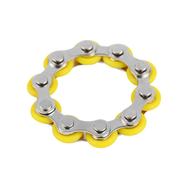 Yellow 10 Knots Bracelet Bike Chain Fidget Toy for Stress Relief