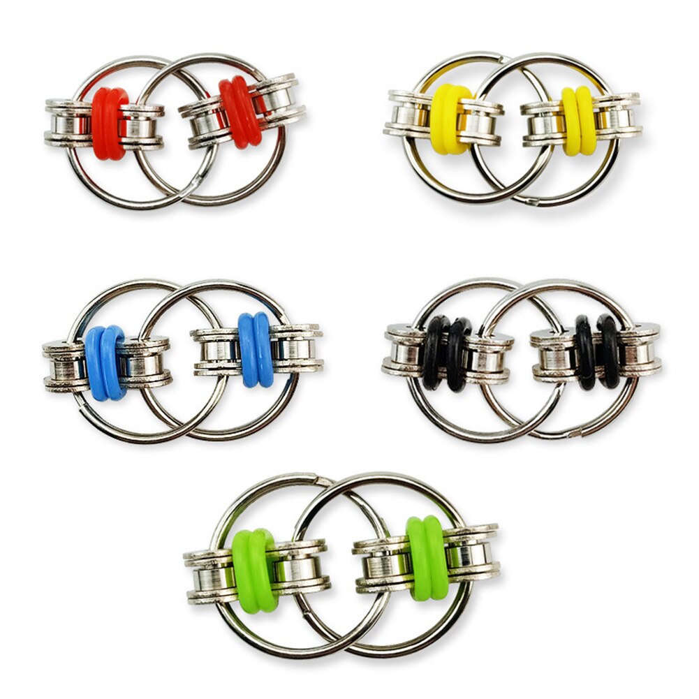 4 Pcs Flippy Chain Fidget Toy Bike Chain Toys to Relieve Stress for Kids/Adults 