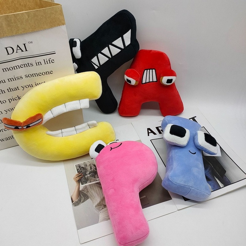 A Z Russian Letter Stuffed Animal Plushie Doll Toys Alphabet Lore Plush Toys Gift For Kids - Bike Chain Fidget